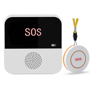 Wireless WiFi Elderly Caregiver Pager SOS Call Button for Seniors Patients Elderly At Home Emergency SOS Medical Alert System