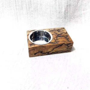 Brûleur d'encens en bois naturel éclaté avec bol en acier inoxydable, support en bois pour Bakhoor, décoration rustique pour la maison, parfum d'ambiance pour tout espace de vie - Product Image 5