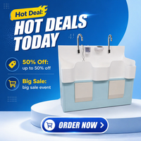Évier de lavage des mains pour hôpital en acier inoxydable 304 avec capteur infrarouge sans contact, égouttoir et bassin en acrylique 40L