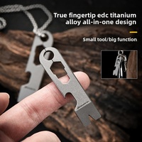 Outil de poche multifonction portable en alliage de titane léger, tire-bouchon, ouvre-bouteille, porte-clés, logo personnalisé