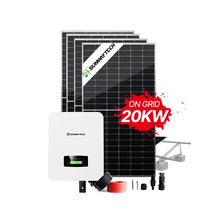 Affidabile sistema di energia solare 10kw Grid-tie solare PV sistema 20KW 25KW per la casa solare progetto