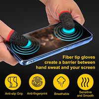 Manchettes pour doigts PUBG Mobile anti-transpiration, écran tactile sensible, joystick en silicone et tissu pour téléphone portable