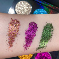 Poudre de paillettes adhésive waterproof pour lèvres et yeux, maquillage scintillant pour carnations claires, deux couleurs, pour performance scénique, ensemble de colle coiffante pour gloss à lèvres