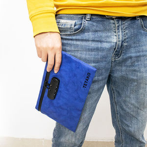 Custom Logo Waterpoof tabacco Stash borsa a prova di odore combinazione lucchetto in pelle sintetica foderata in carbonio - Product Image 2