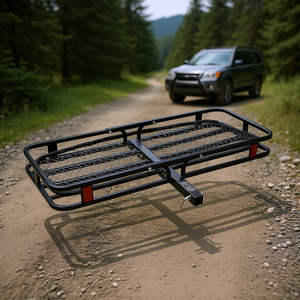 Portaequipajes Plegable para Remolque, 53 x 19 x 5 Pulgadas, Acero, con Red de Carga, Capacidad de 500 Libras, para Viajes al Aire Libre - Product Image 2