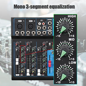 <span class=keywords><strong>F4</strong></span> professionnel Audio numérique DJ mélangeur 4 canaux Blueteeth Sound Mixer Audio Karaoke Power 48V USB - Product Image 4