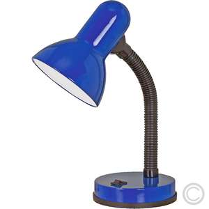 Lámpara de Mesa Metálica Azul Básica EGLO Leuchten, Alimentación CA, Compatible con E27/E26, Modelos 9232 y 9829648085 - Product Image 1
