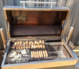 Grande rôtissoire de 1000 mm en acier inoxydable pour barbecue au gaz ou au charbon de bois, pour poulet et agneau - Product Image 6