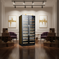 Réfrigérateur à vin monotempérature écologique extensible, vitrine moderne en métal et verre pour spiritueux, idéal pour la maison, l'hôtel et le restaurant