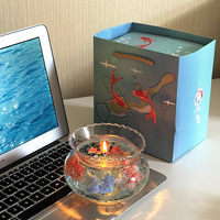 LANJO Ozean-Stil Handgemachte Umweltfreundliche Ungiftige Gel-Wachs Aromatherapie-Kerzen Fischduft Langsam Brennend Hochzeitsdekoration Großhandel