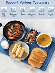 Tapis chauffant électrique rectangulaire portable et pliable <span class=keywords><strong>en</strong></span> silicone pour la cuisson, les fêtes, les voyages et la <span class=keywords><strong>cuisine</strong></span> - Product Image 5