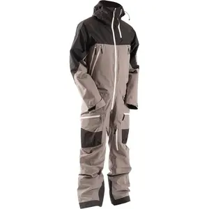 ZN-combinaison de ski à fermeture éclair pour homme, pantalon de ski de couleur unie