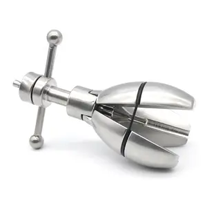 Stainless Steel Butt Plug Anal Trainer for Women and Man, AdjustableOpening Locking Anal Plug Anus Expands Toys with Key