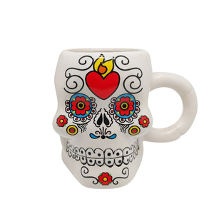 Commercio all'ingrosso a forma di scheletro di Halloween in ceramica porcellana tazza da caffè per decorazione del partito a microonde lavastoviglie sicuro Logo personalizzato - Product Image 2