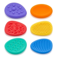 Jouet sensoriel en silicone Shanli : Pierres texturées, ensemble de bijoux tactiles à mâcher pour soulager l'anxiété et améliorer la concentration des enfants de 0 à 14 ans
