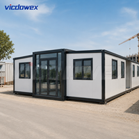 Maison conteneur moderne et contemporaine extensible, résistante aux tremblements de terre, 20 pieds, 40 pieds, bâtiment modulaire préfabriqué, appartement, bureau, salle de bain
