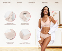Soutien-gorge push-up sans couture sans armatures pour femmes, soutien-gorge respirant à couvrance totale pour poitrines généreuses, vente en gros OEM