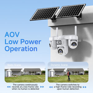 Caméra de surveillance solaire AG623SR 9MP 4G 12000mAh Triple objectif 6 moteurs PTZ CMOS Puce HiSilicon Vision nocturne couleur Application O-Kam Bidirectionnelle - Product Image 3