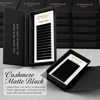 Extensions de cils individuelles en cachemire personnalisées EMEDA, cils volume marque privée, fournitures en gros de cils en vison mat