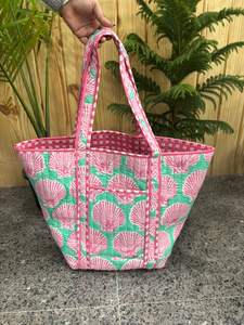 Bolsa de Mano de Algodón Acolchada con Estampado Floral Hecha a Mano de la Mejor Calidad, Bolsa de Compras para la Playa, Bolsas de Regalo para Damas de Honor, Regalo para Mamá - Product Image 2