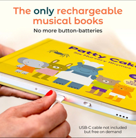 Livre sonore interactif avec comptes-rendus et chansons, rechargeable par USB-C, à presser pour écouter et chanter, livre éducatif pour les tout-petits