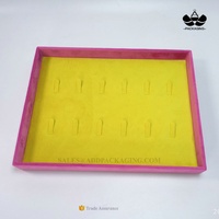 Plateau de présentation de bijoux en velours doux et coloré, de luxe et personnalisé, pour bagues, colliers et breloques, pour comptoir de magasin
