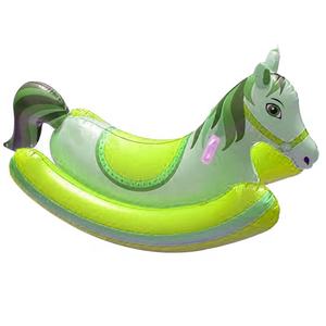 Juguete de caballo inflable de tamaño personalizado de PVC naranja de bajo precio para piscina de tierra interior y exterior - Product Image 3