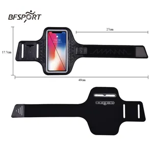 תיק ריצה אלסטי טלפון נייד תיק ריצה עם חריץ מפתח עבור iPhone 15 15 15 שקיות מיני זרוע pro