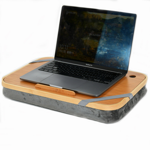Bandeja de mesa portátil de bambu, escritório em casa, bandeja de cama com mouse pad e suporte de telefone - Product Image 1