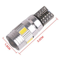 Vente directe d'usine : Feux LED de voiture avec décodage CAN-BUS T10 5630 6-SMD W5W 12V OLIVER pour feux de stationnement et feux arrière