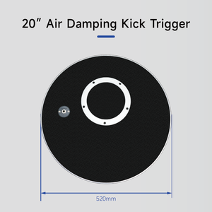 UNLOCKDRUM 20" Trigger de grosse caisse à amortissement d'air en mesh, 2-en-1 avec peau et trigger entièrement en mesh, entièrement compatible avec les modules Roland et Yamaha - Product Image 1