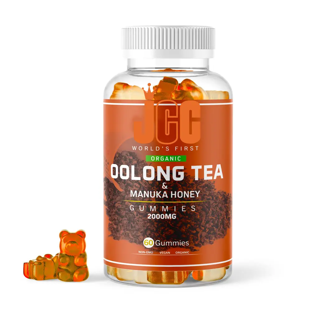 Частная Марка Oolong Tea Gummies, веганские мармелетки с манукой, мед, Китайский Улун, черный чай