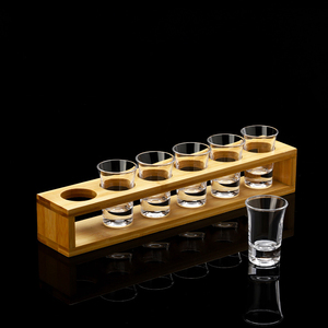 Vaso de Vidrio Personalizado para <span class=keywords><strong>Mezcal</strong></span>, 3 oz / 1.5 oz / 1 oz, México, Sublimación, Juego de 6 Vasos de Chupito con Soporte de Madera - Product Image 4