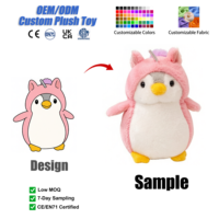 Maßgefertigtes Einhorn-Pinguin-Plüschtier Großhandel Stofftier-Pinguin Anpassbare Weihnachts-Plüschfiguren Hochzeits- und Feiertagsgeschenke OEM ODM