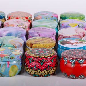 Fuente transfronteriza de vela perfumada de cera de soja, juego de 6 piezas de 2,2 oz de viento étnico con vela perfumada de lata de hierro de regalo a mano - Product Image 2