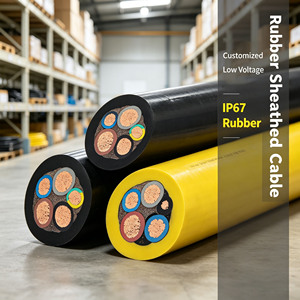 Câble H07RN-F 5G6 5X6 5X4 mm² 4X1.5mm² 4X120mm 3X2.5mm 3G1.5mm² 3X1.<span class=keywords><strong>5</strong></span> Câble d'alimentation souple en caoutchouc personnalisé - Product Image 1