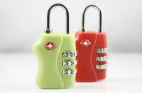 Cadenas de voyage TSA approuvé en plastique PC à 3 chiffres, modèle TSA-338, pour valises et bagages à roulettes