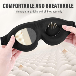 Antifaz para Dormir <span class=keywords><strong>de</strong></span> Espuma Contorneada 3D, Ajustable, Personalizable con Marca Privada, al por Mayor - Product Image 2