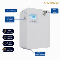 Diffuseur de parfum mural et de bureau HVAC 300 ml avec écran LCD, contrôle par application, 5 minuteurs, ultra silencieux 30 dB, pour hôtels, OEM, en plastique, biphasique, 300-400 m³