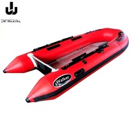 Bateau pneumatique 4 places avec construction en PVC et alliage d'aluminium pour la pêche et le transport de secours