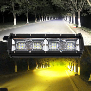 Lampe Flash bicolore 60W 3 "12v LED lumière voiture tireur jaune blanc hors route lumière de conduite Led travail barre lumineuse pour camion <span class=keywords><strong>tracteur</strong></span> - Product Image 4