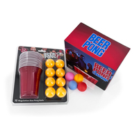 Ensemble de gobelets rouges et bleus comprenant 24 gobelets de fête noirs et 8 boules, lavables au lave-vaisselle et réutilisables, taille originale des gobelets rouges de 16 onces
