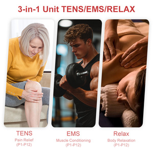 Stimulator Tubuh 3-in-1 TENS EMS MASS dengan 36 Mode Terapi, <span class=keywords><strong>20</strong></span> Tingkat, Fungsi Timer, Kompatibel untuk Seluruh Tubuh, untuk Relaksasi Saat Bepergian - Product Image 2