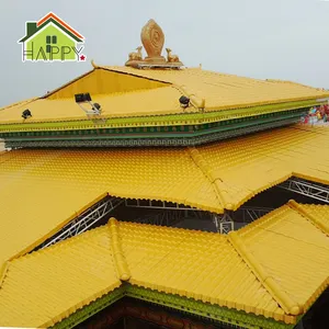 Synthetic Roofing Tile Thailand Temple Roof Toughness And Strength ASA 3 Layers Plastic Pvc Synthetic Resin Roof Tile Types Of Roofs For Poultry House