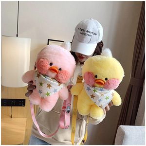 Top vente 29cm dessin animé canard enfants sac à dos en peluche bébé canard sac à dos <span class=keywords><strong>Lalafanfan</strong></span> peluche canard sac à dos - Product Image 3