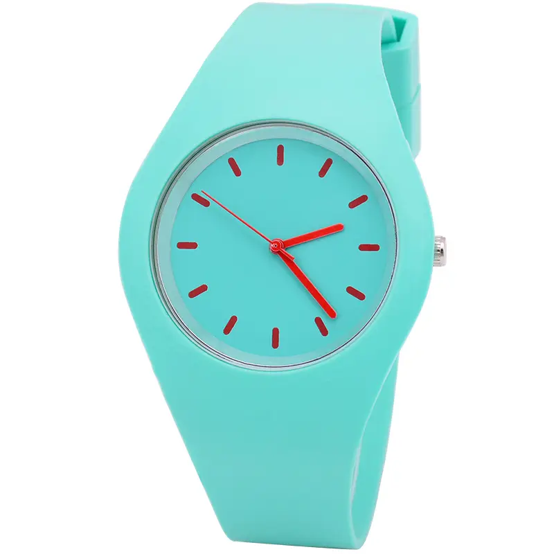 Leisure jelly candy color silica rubber watch unisex quartz ultra-thin watches