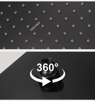 Kepala Pancuran SOLVEX 8" Persegi Berbahan ABS & Baja Tahan Karat 20*20cm 415g Set Kepala Pancuran Terlaris Model Top-mounted dengan Filter