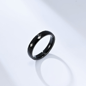 Tungsten Carbide <b>Ring</b> 4mm Geometric Design Unisex Wedding Band Steel Black Rose Gold - Product Image 3