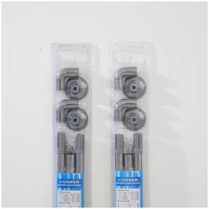 Barra pulida para cortina de ducha, accesorios de <span class=keywords><strong>madera</strong></span>, Popular, negro, adhesivo para pared de baño, forma de <span class=keywords><strong>L</strong></span>, bajo precio - Product Image 2