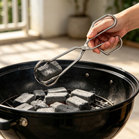 Pince de cuisine en acier inoxydable DaS, résistante à la chaleur, pour barbecue, charbon de bois et cuisson